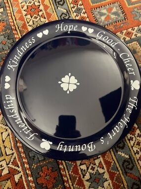 Waechtersbach Seit 1832  Blue Plate The Heart's Bounty Friendship navy platter